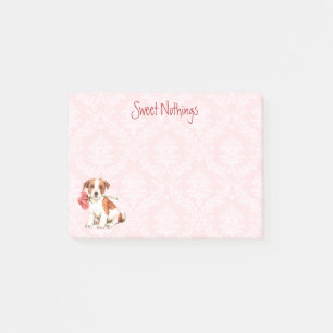 Valentine Rose Parson Russell Terrier Post-it Notes