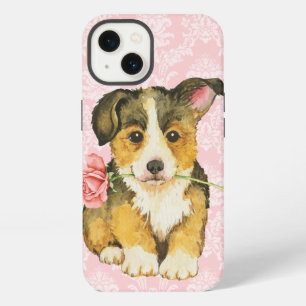 Valentine Rose Pembroke Welsh Corgi iPhone 13 Case