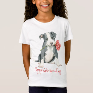 Valentine Rose Pit Bull T-Shirt