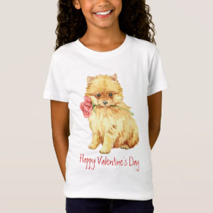 Valentine Rose Pomeranian T-Shirt