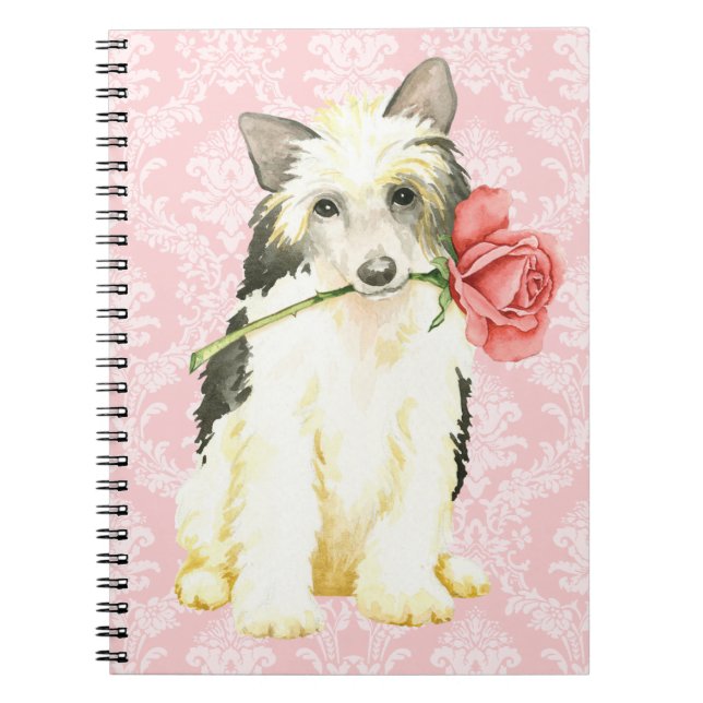 Valentine Rose Powderpuff Notebook (Front)