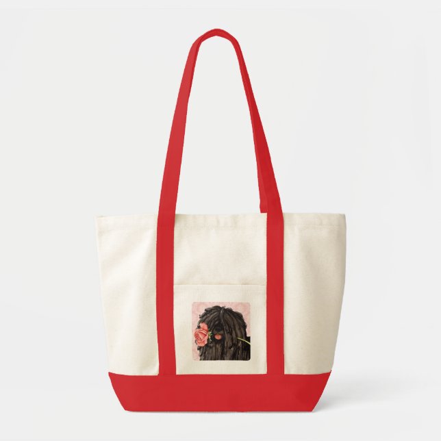 Valentine Rose Puli Tote Bag (Front)