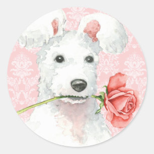 Valentine Rose Pumi Classic Round Sticker