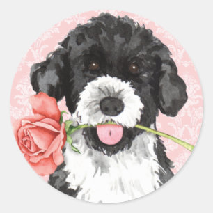 Valentine Rose PWD Classic Round Sticker