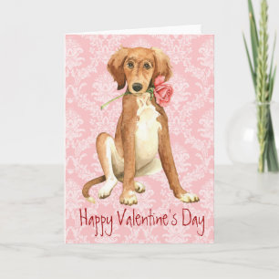 Valentine Rose Saluki Holiday Card