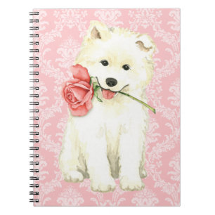 Valentine Rose Samoyed Notebook