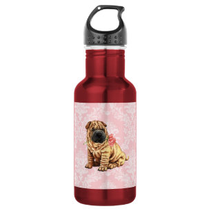 Valentine Rose Shar-Pei 532 Ml Water Bottle
