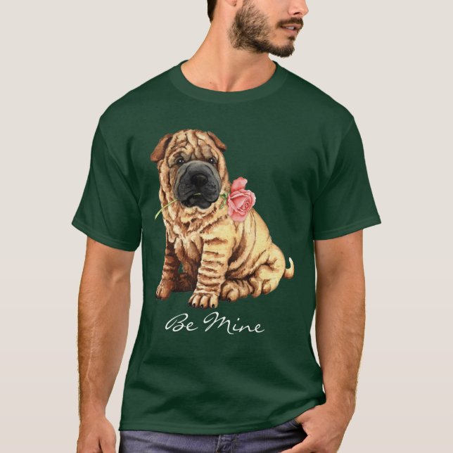 Valentine Rose Shar-Pei T-Shirt (Front)