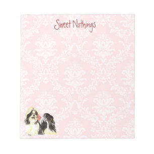 Valentine Rose Shih Tzu Notepad