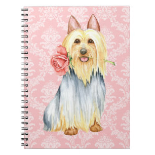 Valentine Rose Silky Terrier Notebook