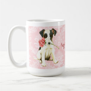 Valentine Rose Smooth Fox Terrier Coffee Mug