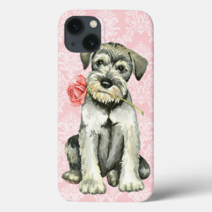 Valentine Rose Standard Schnauzer iPhone 13 Case