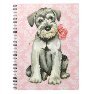 Valentine Rose Standard Schnauzer Notebook