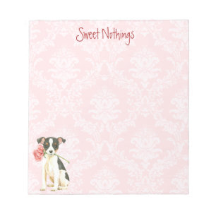 Valentine Rose Toy Fox Terrier Notepad