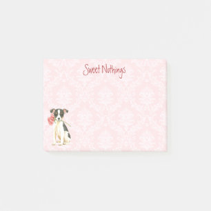 Valentine Rose Toy Fox Terrier Post-it Notes