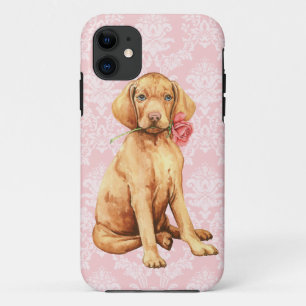 Valentine Rose Vizsla iPhone 11 Case