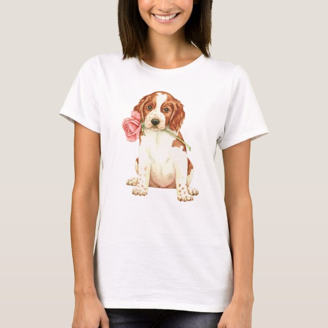 Valentine Rose Welshie T-Shirt (Front)