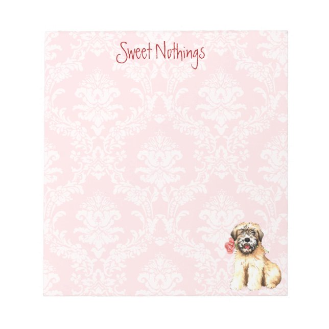 Valentine Rose Wheaten Notepad (Front)