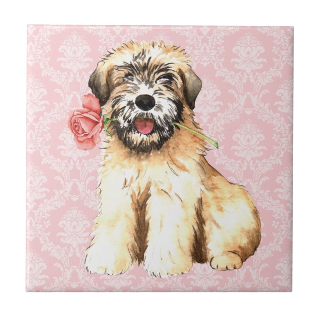 Valentine Rose Wheaten Tile (Front)