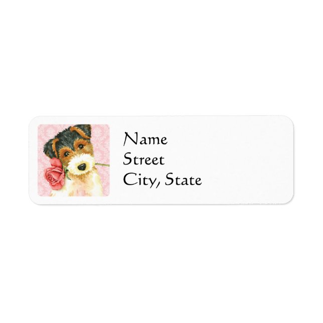 Valentine Rose Wire Fox Terrier (Front)