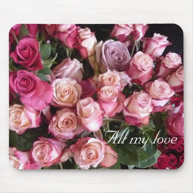 Valentine roses mouse mat (Front)