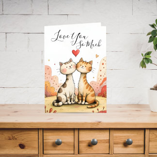 Valentine’s Cat Greeting Card