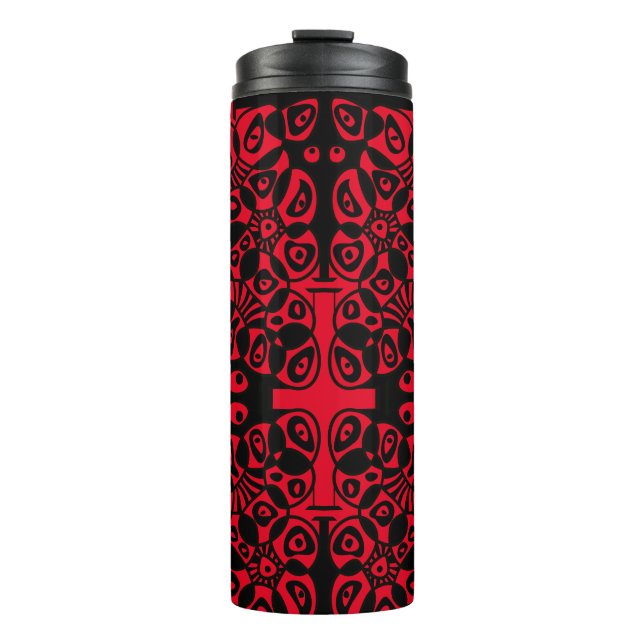 Valentine’s Cells Similar Differ Black Red Thermal Tumbler (Front)