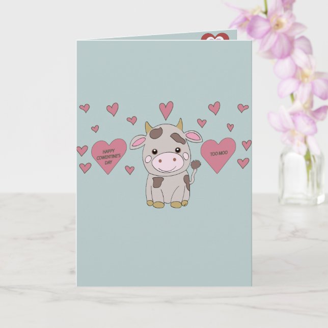 Valentine’s cow card (Orchid)