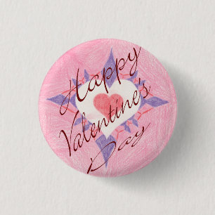 Valentine’s Day 3 Cm Round Badge