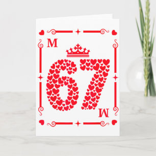 Valentine’s Day 67 Filled With Hearts Card Six Sev