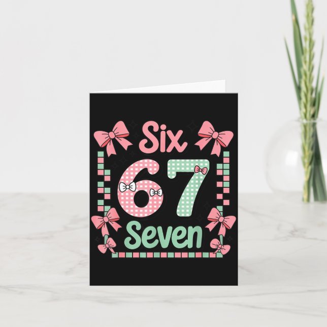 Valentine’s Day 67 Meme Filled With Hearts Funny S Card (Front)