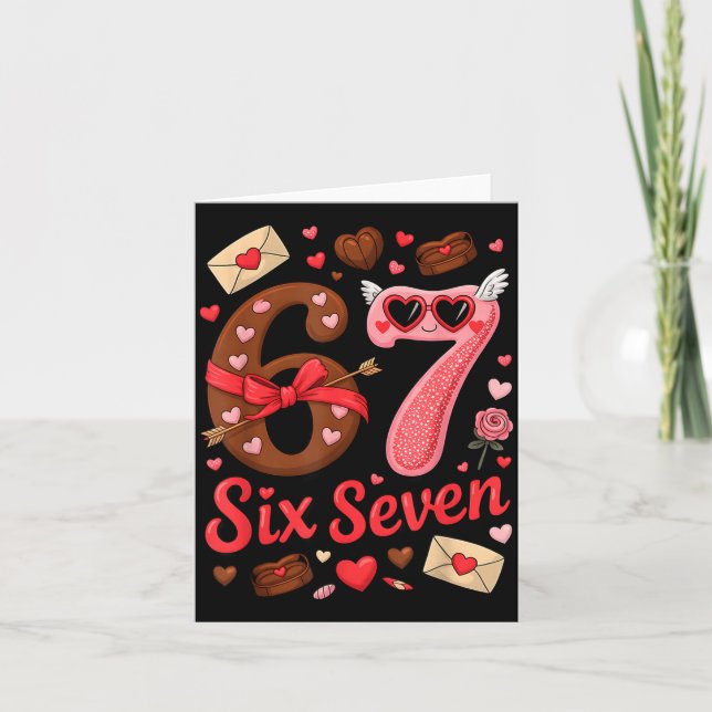 Valentine’s Day 67 Meme Filled With Hearts Funny S Card (Front)