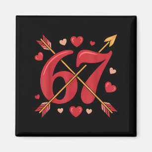 Valentine’s Day 67 Meme Filled With Hearts Funny S Magnet