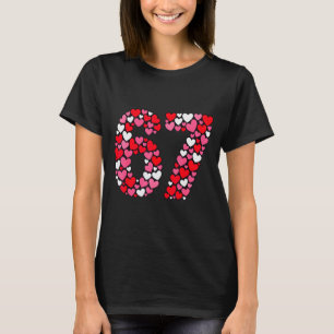 Valentine’s Day 67 Meme Filled With Hearts Funny S T-Shirt