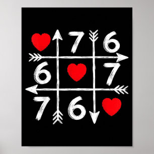 Valentine’s Day 67 Six Seven Meme Love Heart Coupl Poster