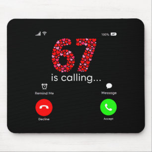 Valentine’s Day 6-7 Meme Six Seven 6 7 Valentine H Mouse Mat