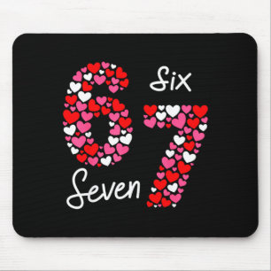 Valentine’s Day 6-7 Meme Six Seven 6 7 Valentine H Mouse Mat