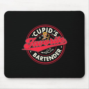Valentine’s Day Bartender Cupid's Favorite Bartend Mouse Mat