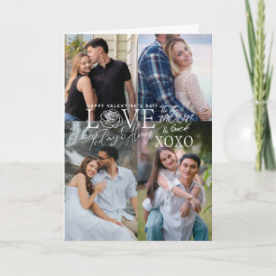 Valentine’s Day Calligraphy Photo Collage Card