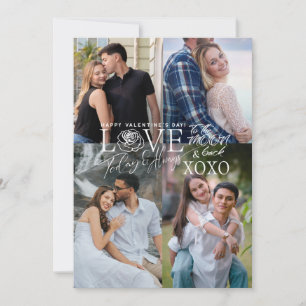 Valentine’s Day Calligraphy Photo Collage Holiday Card