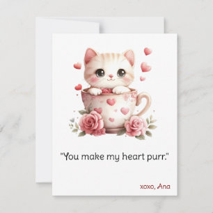 Valentine’s Day card, cat lover card, funny Valent Holiday Card