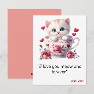 Valentine’s Day card, cat lover card, funny Valent Holiday Card