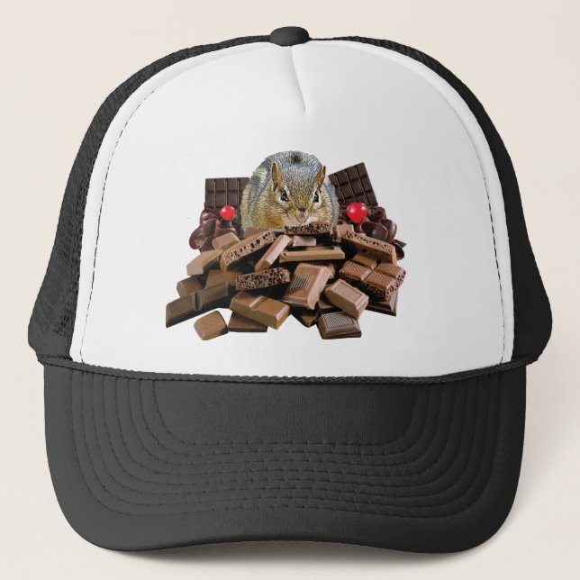 Valentine’s Day Chocolate Chipmunk Trucker Hat (Front)