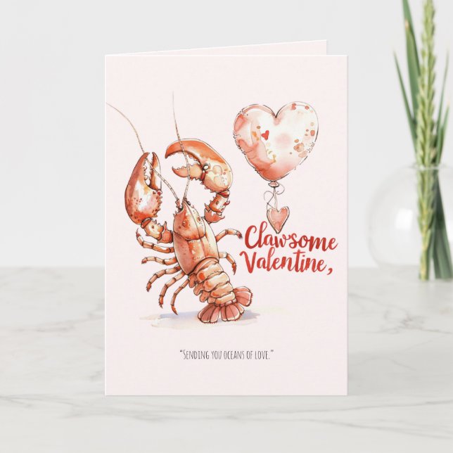 Valentine’s Day Clawsome Valentine Holiday Card (Front)