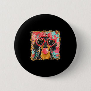 Valentine’s Day Dog Cute Dachshund Dogs For Dog Mo 6 Cm Round Badge