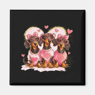 Valentine’s Day Dog Cute Dachshund Dogs For Dog Mo Magnet