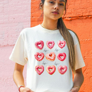 Valentine’s Day Donut Love Food Lover Tri-Blend Shirt