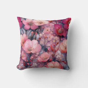 Valentine’s Day Floral Romantic Pink Magenta Cushion