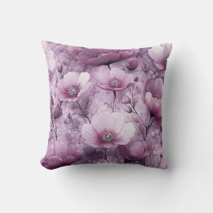 Valentine’s Day Floral Romantic Purple Violet Cushion