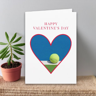 Valentine’s Day for Him - Tennis Heart Love Card